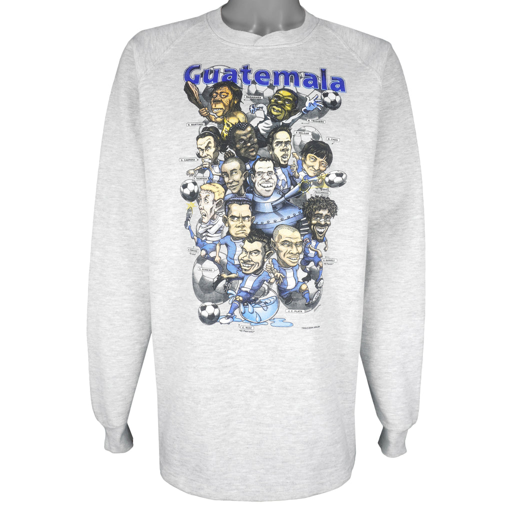 Vintage - Guatemala National Football Team Crew Neck Sweatshirt 2004 X-Large Vintage Retro