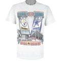 NFL (Pro Player) - Cowboys VS Steelers Super Bowl Champions Tickets T-Shirt 1996 Medium Vintage Retro Football