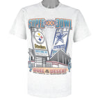 NFL (Pro Player) - Cowboys VS Steelers Super Bowl Champions Tickets T-Shirt 1996 Medium Vintage Retro Football