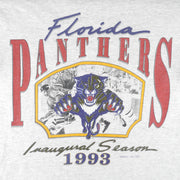 NHL (Mendez) - Florida Panthers Inaugural Season Single Stitch T-Shirt 1993 X-Large Vintage Retro Hockey