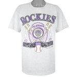 MLB (Tultex) - Colorado Rockies Single Stitch T-Shirt 1993 X-Large Vintage Retro Baseball