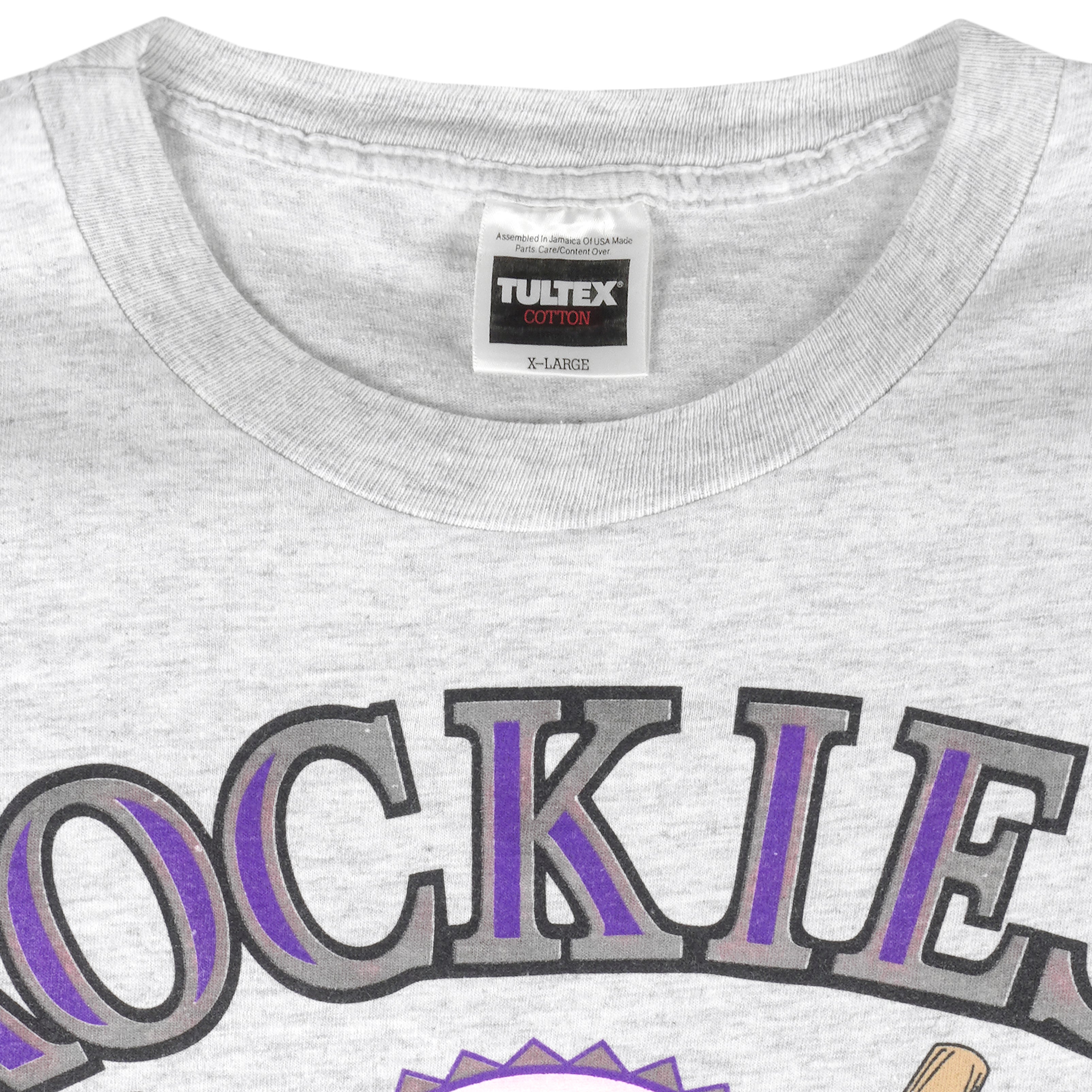 MLB (Tultex) - Colorado Rockies Single Stitch T-Shirt 1993 X-Large Vintage Retro Baseball