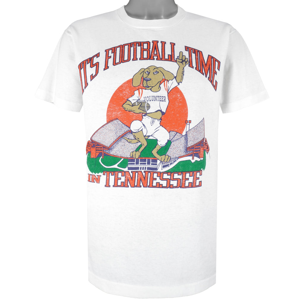 NCAA - Tennessee Volunteers It's Football Time Single Stitch T-Shirt 1990s Large Vintage Retro Football College