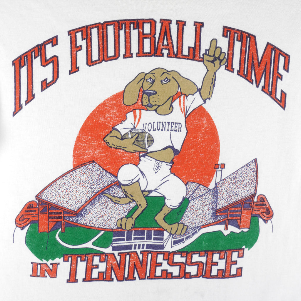 NCAA - Tennessee Volunteers It's Football Time Single Stitch T-Shirt 1990s Large Vintage Retro Football College