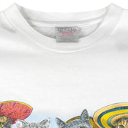 Vintage (Prints of Tails) - Cats Band Single Stitch T-Shirt 1990s Medium Vintage Retro