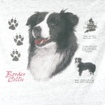 Vintage (Jerzees) - Border Collie Great Britain Dog Breed T-Shirt 1990s Medium Vintage Retro