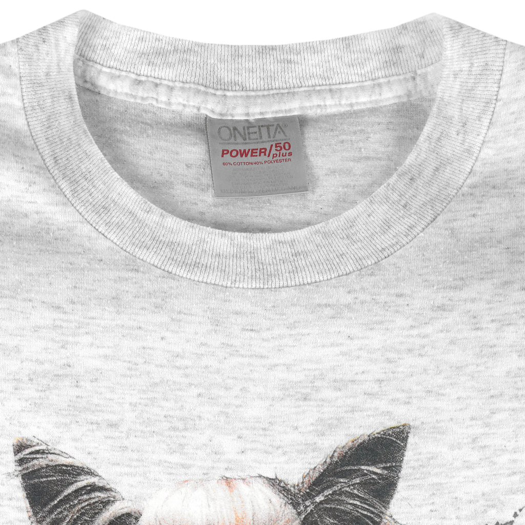 Vintage (Jerzees) - Yorkshire Terrier Great Britain Single Stitch T-Shirt 1990s Medium Vintage Retro