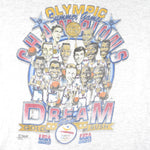 NBA (Salem) - USA Dream Team Olympic Summer Game Caricature T-Shirt 1992 Large Vintage Retro Basketball