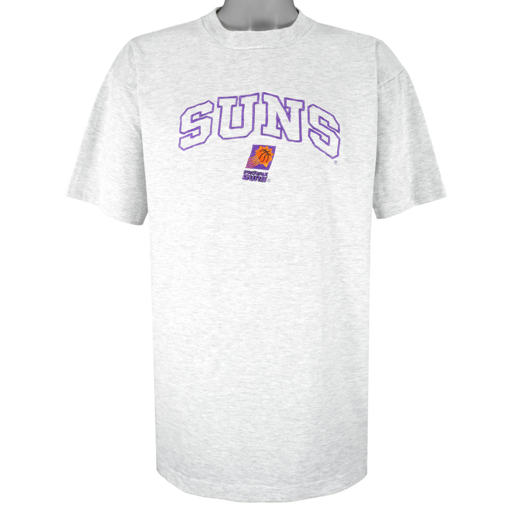 NBA (Competitor) - Phoenix Suns Embroidered T-Shirt 1990s Large Vintage Retro Basketball