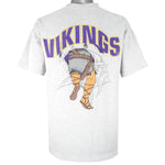 NFL (Nutmeg) - Minnesota Vikings Breakout Single Stitch T-Shirt 1993 Large Vintage Retro Football