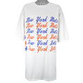 MLB (Nutmeg) - New York Mets Single Stitch Long T-Shirt 1990s XX-Large Vintage Retro Baseball