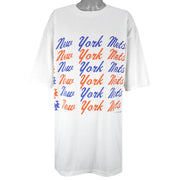 MLB (Nutmeg) - New York Mets Single Stitch Long T-Shirt 1990s XX-Large Vintage Retro Baseball