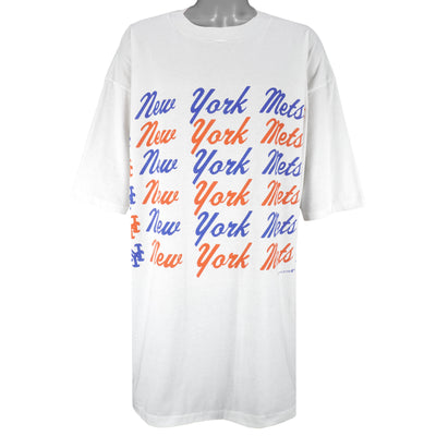 MLB (Nutmeg) - New York Mets Single Stitch Long T-Shirt 1988 XX-Large