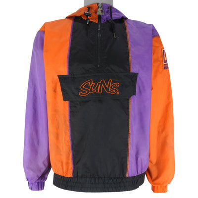 Starter - Phoenix Suns Embroidered Hooded Pullover Jacket 1990s Large