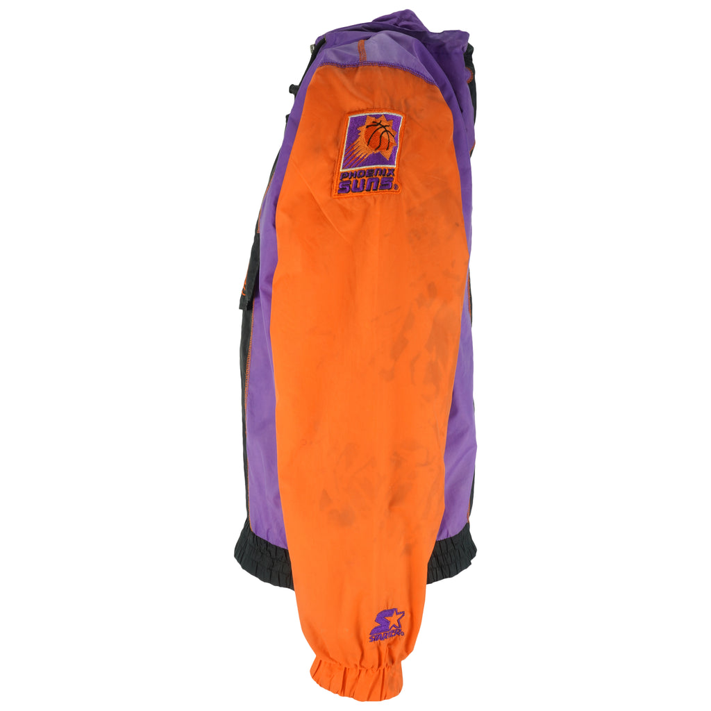 Starter - Phoenix Suns Embroidered Hooded Pullover Jacket 1990s Large Vintage Retro Basketball
