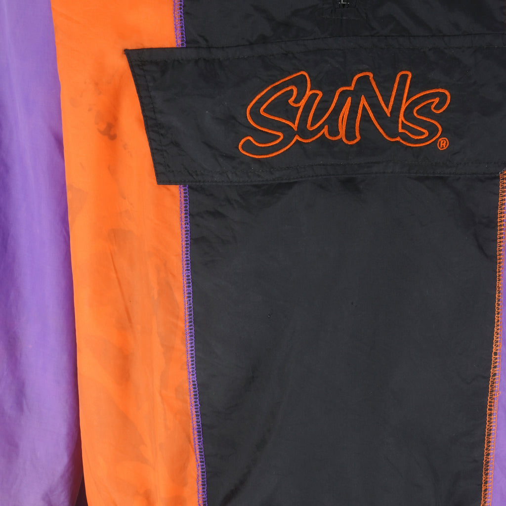 Starter - Phoenix Suns Embroidered Hooded Pullover Jacket 1990s Large Vintage Retro Basketball