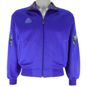 Kappa - Blue Embroidered Japanese Style Track Jacket 1990s Medium Vintage Retro