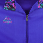Kappa - Blue Embroidered Japanese Style Track Jacket 1990s Medium Vintage Retro