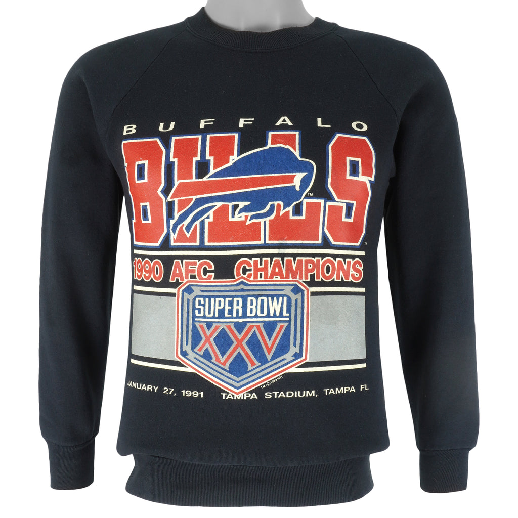 NFL - Buffalo Bills AFC Champions Crew Neck Sweatshirt 1991 Small Vintage Retro Football