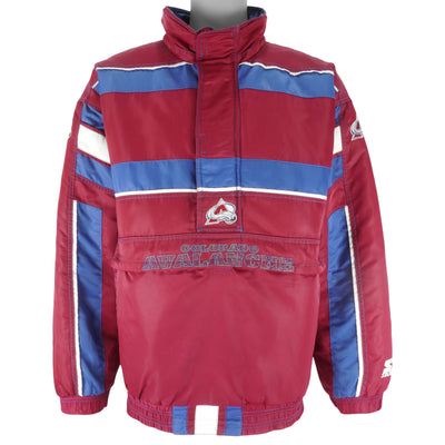 Starter - Colorado Avalanche Spell-Out Pullover Jacket 1990s X-Large