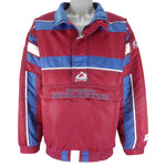 Starter - Colorado Avalanche Spell-Out Pullover Jacket 1990s X-Large Vintage Retro Hockey