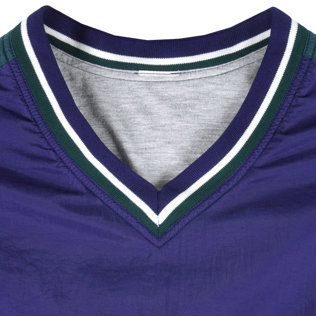 Nike - Blue & Green Swoosh Pullover Windbreaker 1990s X-Large Vintage Retro