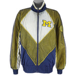 NCAA (Pro Player) - Michigan Wolverines Mesh Zip Up Windbreaker 1990s Large