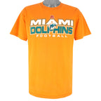 NFL - Orange Miami Dolphins T-Shirt 1990s Large Vintage Retro Football
