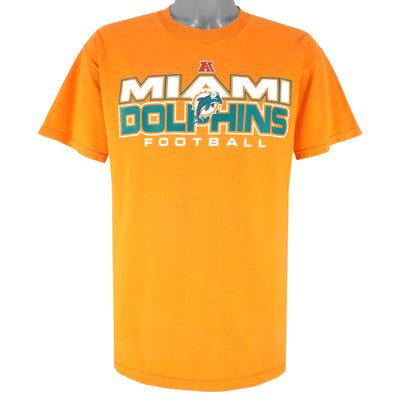 NFL - Orange Miami Dolphins T-Shirt 2000s Large