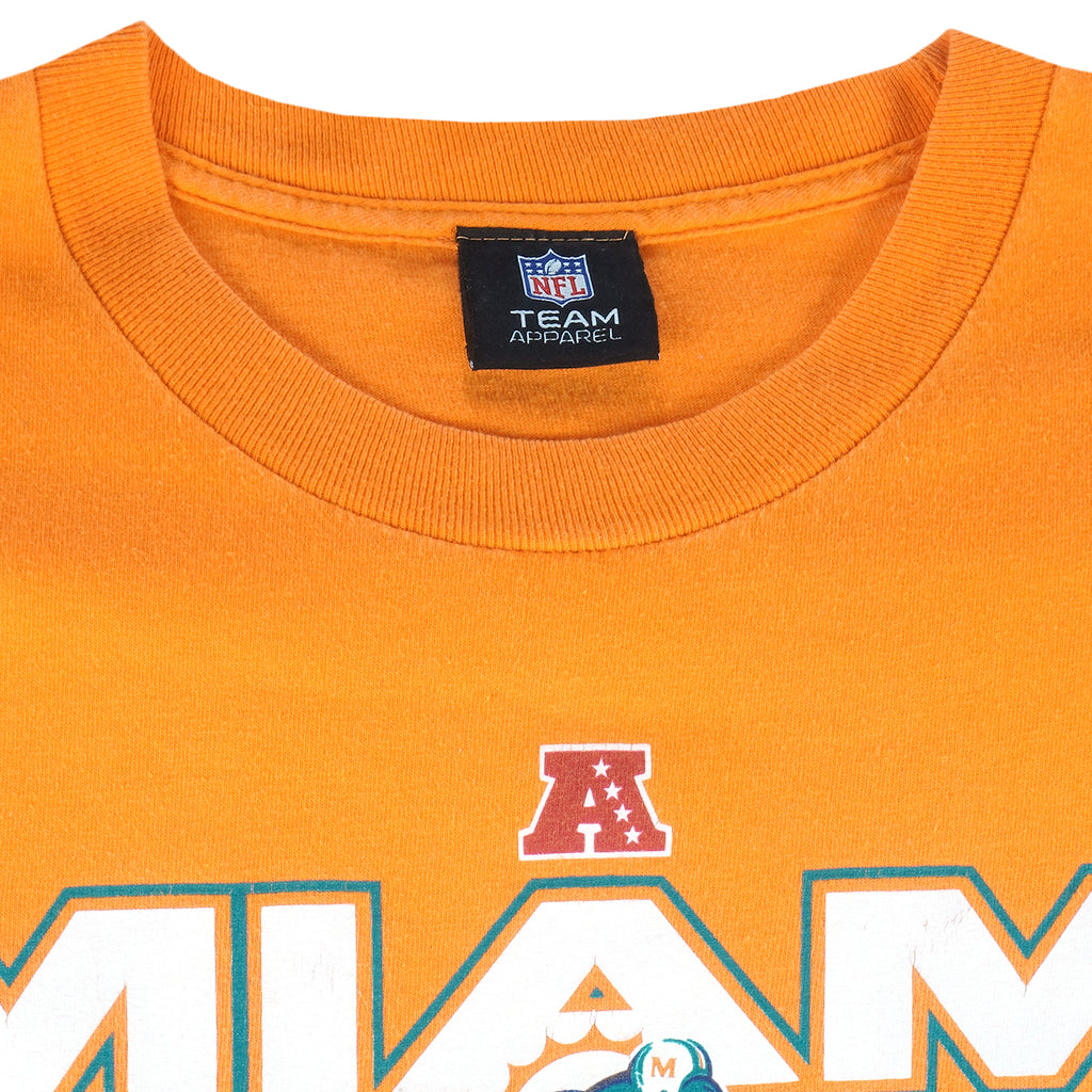 NFL - Orange Miami Dolphins T-Shirt 2000s Large Vintage Retro Football