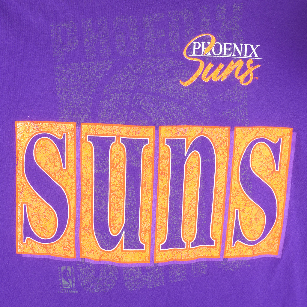 NBA (Logo 7) - Phoenix Suns Single Stitch T-Shirt 1990s Large Vintage Retro Basketball