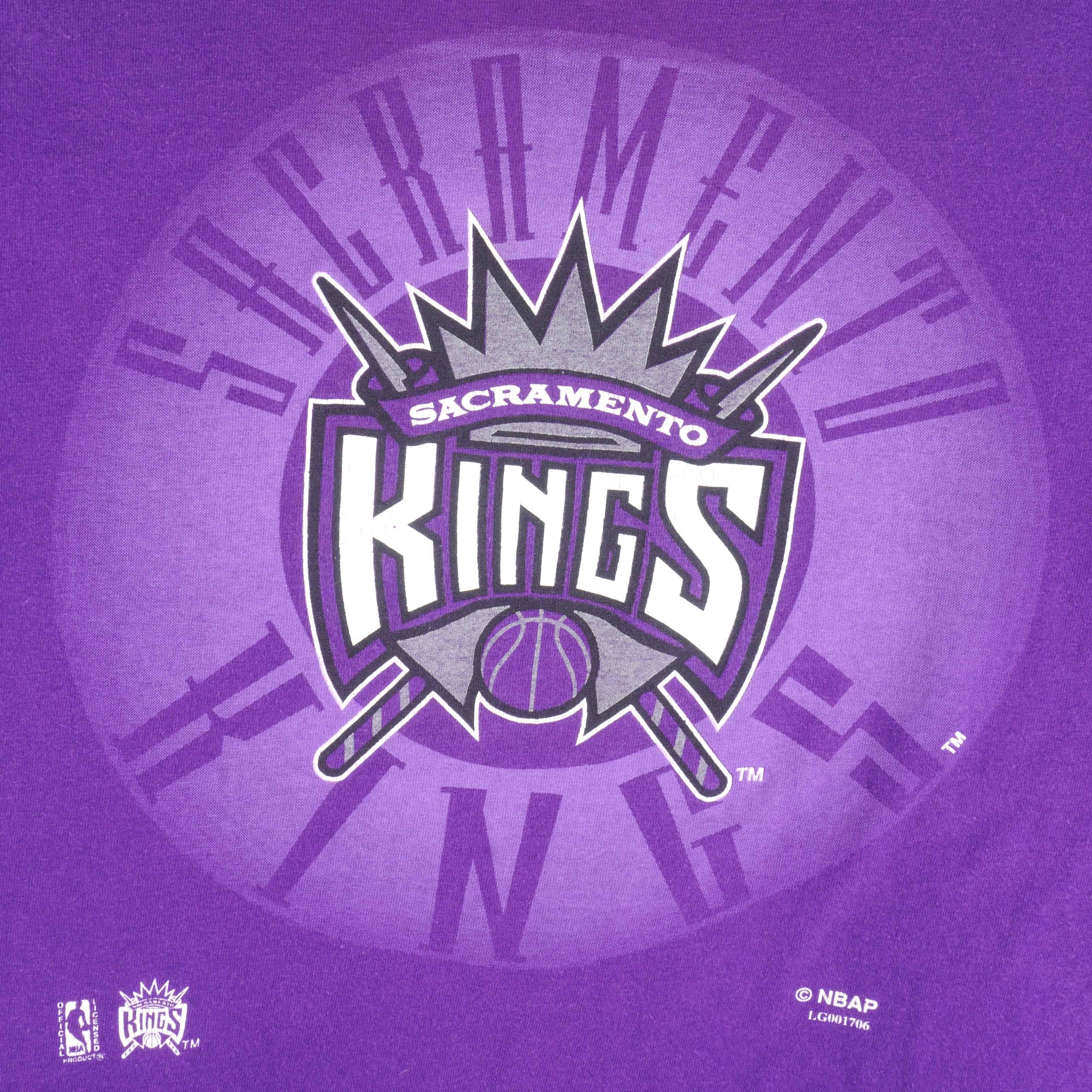 NBA (Competitor) - Sacramento Kings T-Shirt 1990s Large