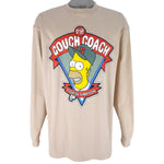 Vintage - Homer Simpson Duff Couch Coach Long Sleeved Shirt 1990s X-Large