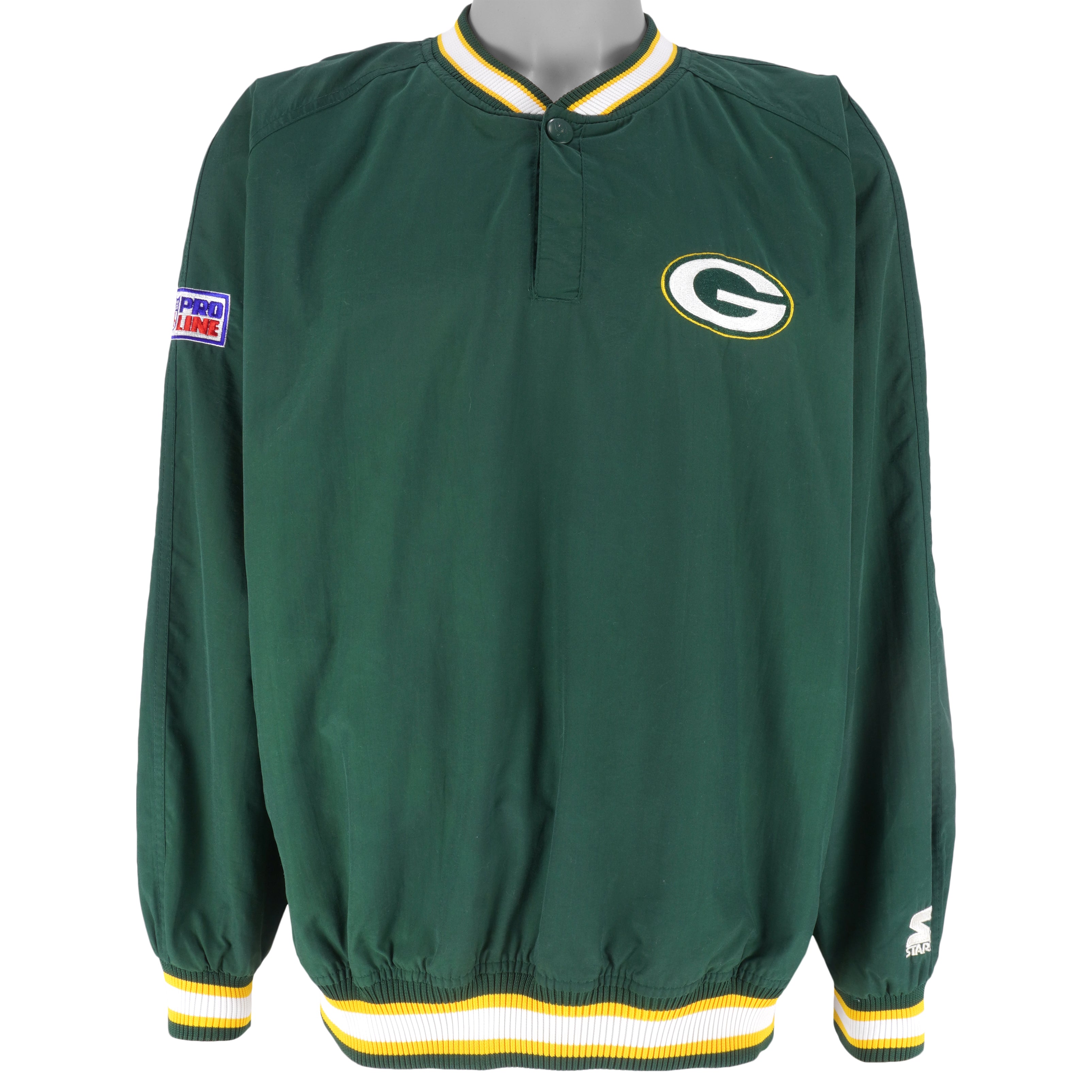 Starter (Pro Line) - Green Bay Packers Pullover Jacket 1990s Large vintage Retro Football