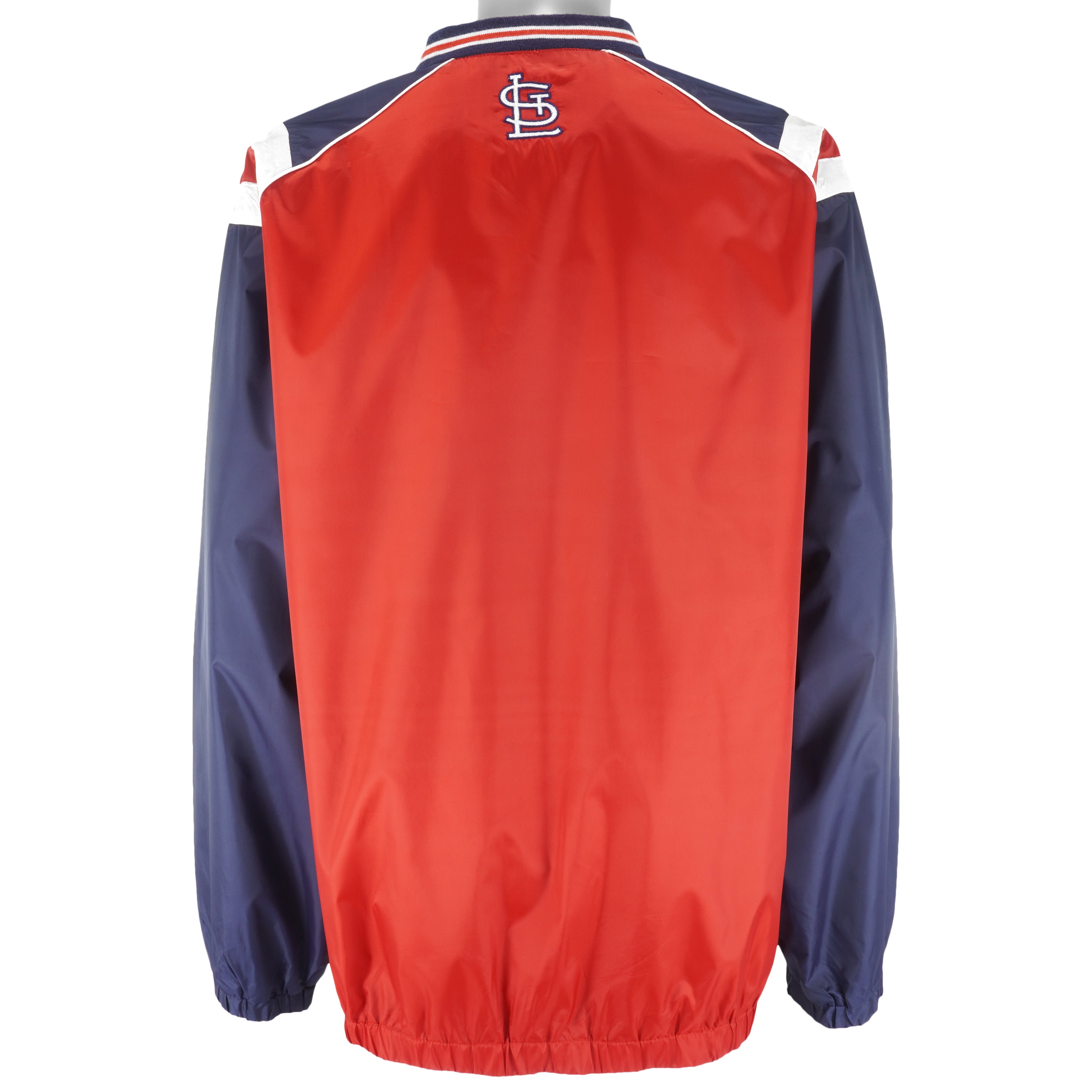 MLB - St. Louis Cardinals Embroidered Pullover Windbreaker 1990s X-Large Vintage Retro Baseball