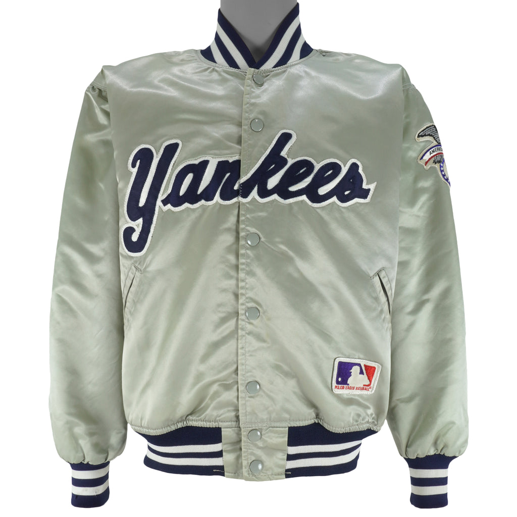 MLB (Felco) - New York Yankees Satin Jacket 1980s Medium Vintage Retro Baseball