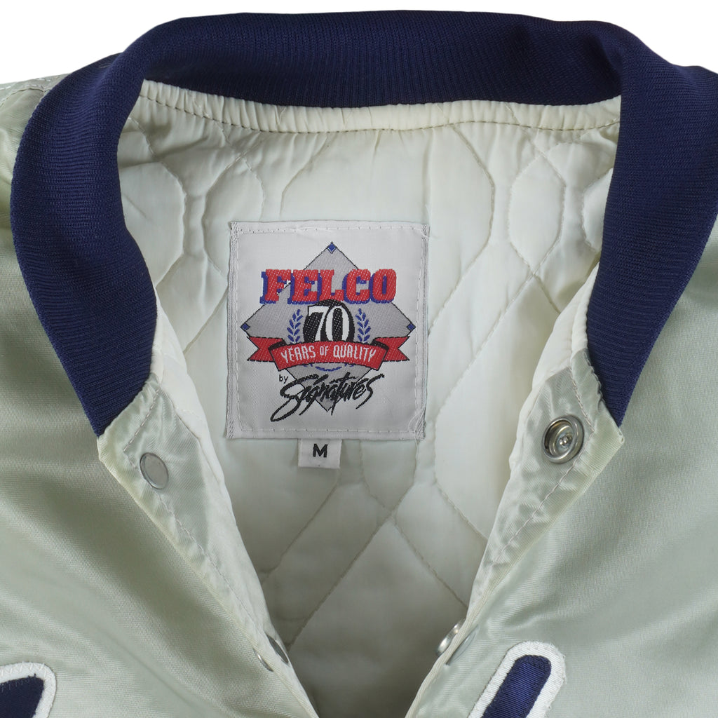 MLB (Felco) - New York Yankees Satin Jacket 1980s Medium Vintage Retro Baseball