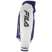 FILA - White & Blue Embroidered Hooded Jacket 1990s Small Vintage Retro