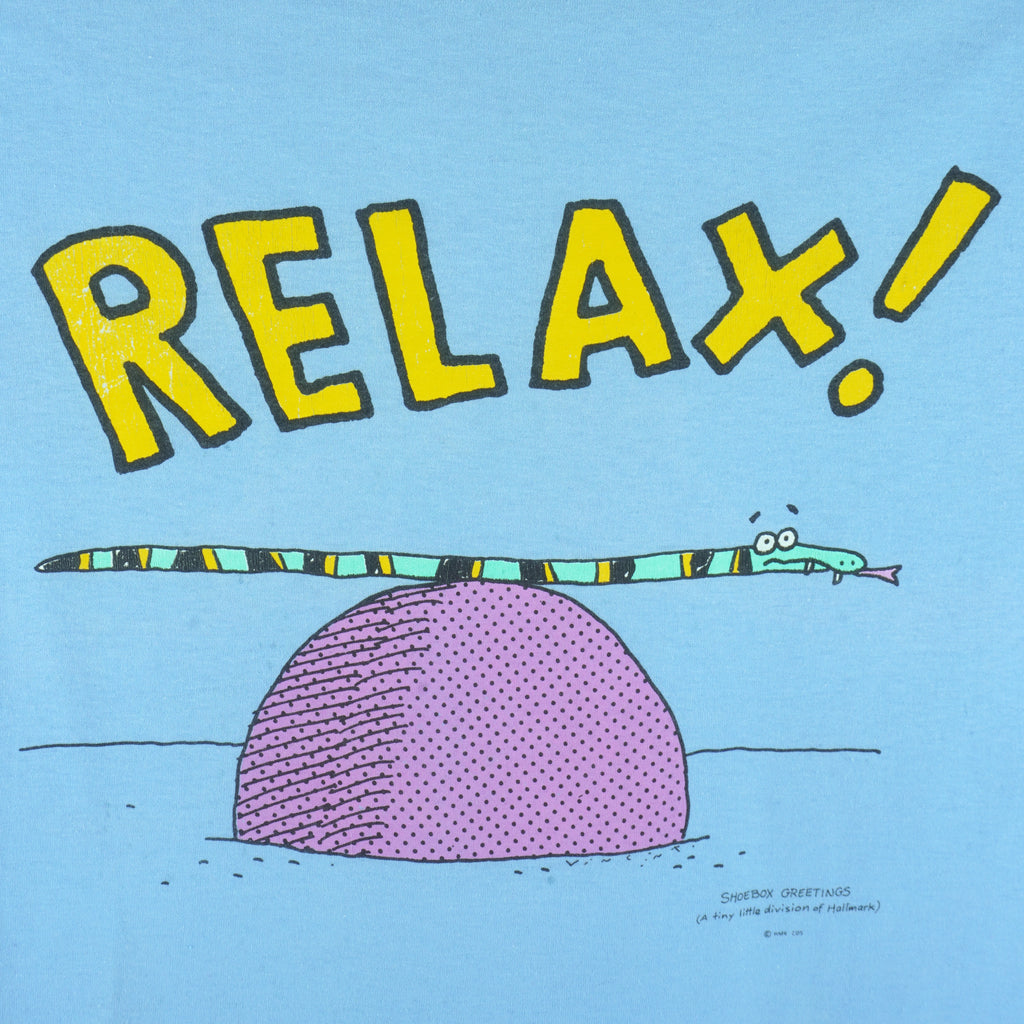 Vintage - Hallmark Relax Single Stitch T-Shirt 1990s X-Large Vintage Retro