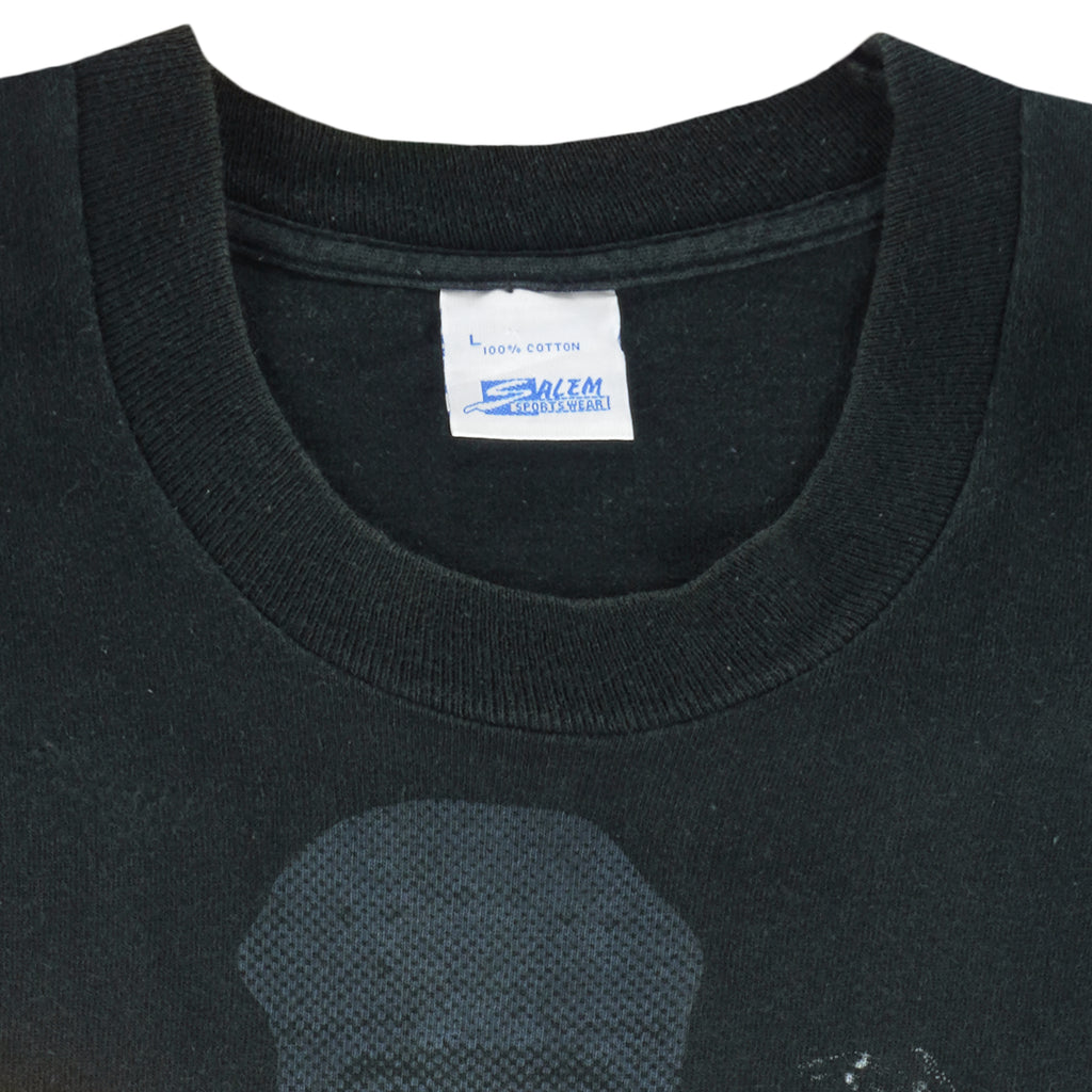 NHL (Salem) - Pittsburgh Penguins Mario Lemieux Single Stitch T-Shirt 1990 Large Vintage Retro Hockey