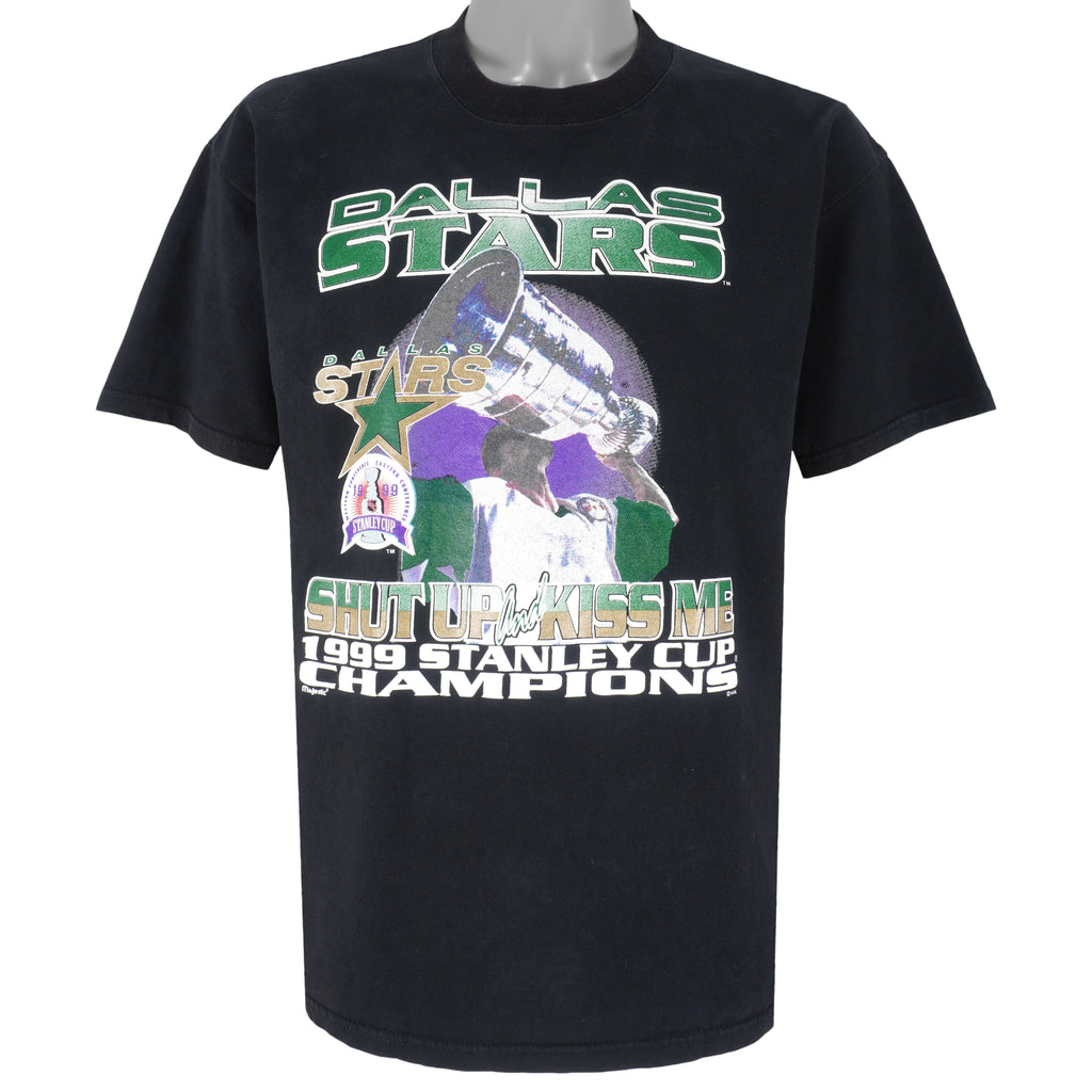 NHL (Majestic) - Dallas Stars Stanley Cup Champions T-Shirt 1999 Large Vintage Retro Hockey