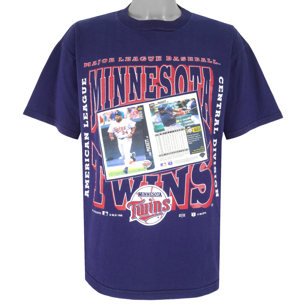 MLB (Joy Athletic) - Minnesota Twins Kirby Puckett T-Shirt 1996 Large Vintage Retro Baseball