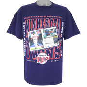 MLB (Joy Athletic) - Minnesota Twins Kirby Puckett T-Shirt 1996 Large Vintage Retro Baseball
