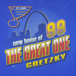 NHL (Artex) - St. Louis Blues New Home Of No. 99 Gretzky T-Shirt 1990s Large Vintage Retro Hockey