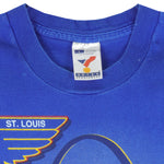 NHL (Artex) - St. Louis Blues New Home Of TNo. 99 Gretzky T-Shirt 1990s Large Vintage Retro Hockey