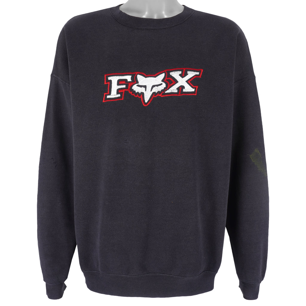 Vintage (Lee) - Fox Riders Co. Embroidered Crew Neck Sweatshirt 2X-Large Vintage Retro