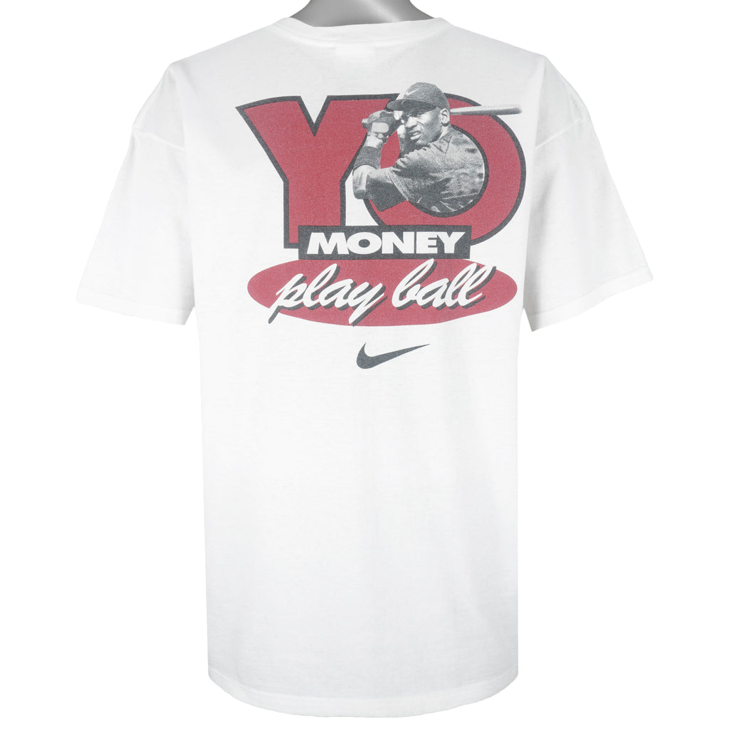 Nike -  Spike Lee X Michael Jordan Yo Money Baseball T-Shirt 1990s Large Vintage Retro