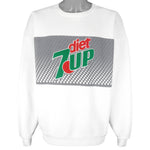 Vintage - Diet 7Up Crew Neck Sweatshirt 1990s X-Large Vintage Retro