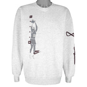 Nike - Michael Jordan No. 23 Grey Tag Crew Neck Sweatshirt 1990s X-Large Vintage Retro Basketball