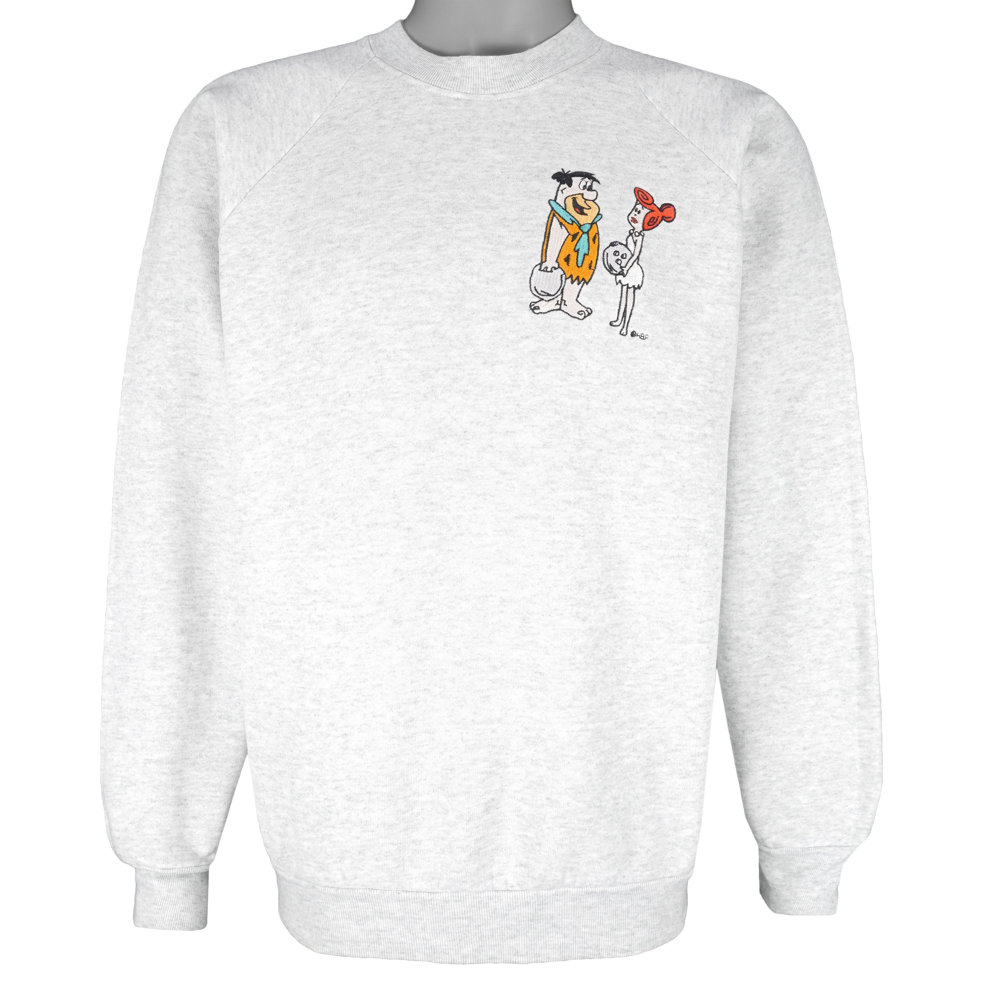 Vintage  - The Flintstones Embroidered Sweatshirt 1990s Large Vintage Retro